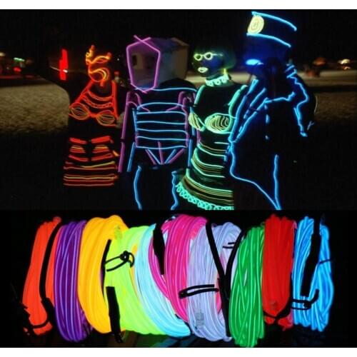 10M EL Led Flexible Soft Tube Wire Neon Glow Car Rope LED Strip Light Xmas Christmas Decoration for Home AC 12V