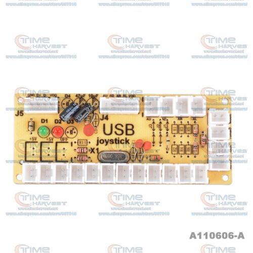 2 pcs Zero Delay 1P USB Encoder Only PCB PC MAME Arcade Console USB to Jamma control converter board Game machine accessories