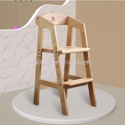 Japan Dovbird Childrens Dining Chair Solid Wood Can Lift Baby Eating Seat Growth Learning Chair Home