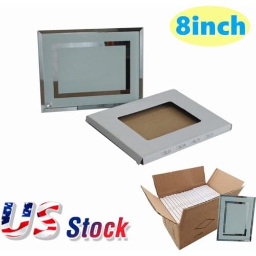 25pcs 8" Sublimation Blanks Glass Photo Picture Frame Double Mirror Border