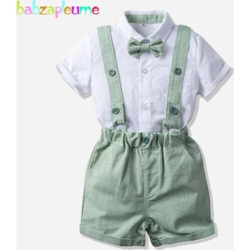 3PCS Summer Newborn Clothes For Baby Boy Outfits Korean Gentleman Fashion Short Sleeve T-shirt+Shorts Infant Clothing Set BC1868