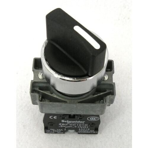 4pcs Genuine quality silver contact selector switch, two bit lock XB2-BD21C, often open ZB2-BE101C
