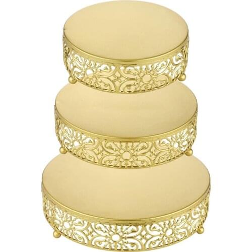 8/12 Inch Hollow Round Metal Cake Stand Holder Dessert Cheese Cupcake Pastry Display Plate Tray Serving Platter for Dropship