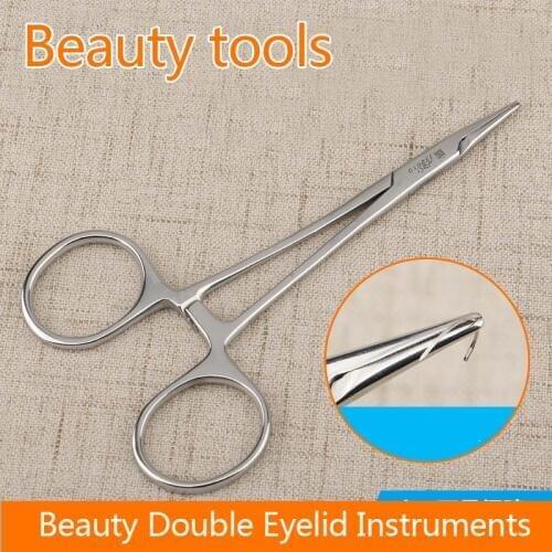 Admiralty stainless steel needle holder embeded double eyelid surgical tools pin clamp 12.5cm cosmetic plastic equipment