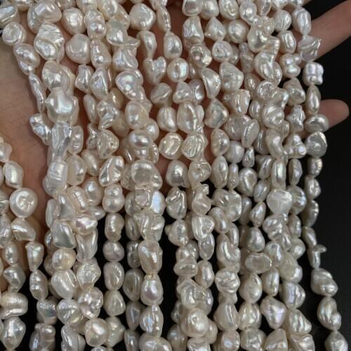 High Quality Natural Baroque Pearl Irregular Button Shape Freshwater Pearls Beads for DIY Charm Necklace Bracelet Jewelry Making
