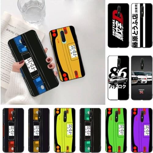 Hot Japan anime Initial D Car taillight Soft Silicone Black Phone Case For Oppo A5 A9 2020 Reno2 z Renoace 3pro Realme5Pro