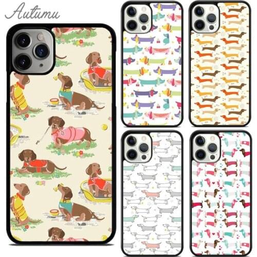 Dachshund Teckel Dackel Dog Phone Case for iPhone 11 12 Pro Max mini X XR XS SE 2020 5 6 7 8 Plus Samsung S8 S9 S10 Cover shell