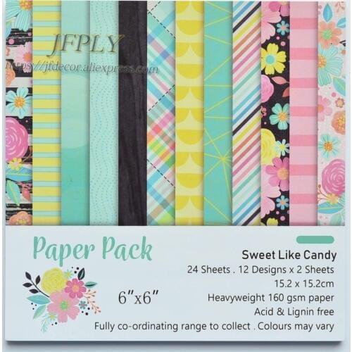 Flower Gardens Series Scrapbooking Paper Pack Craft Paper Art Card Card Making 6 Inches 24Sheets /pack A05
