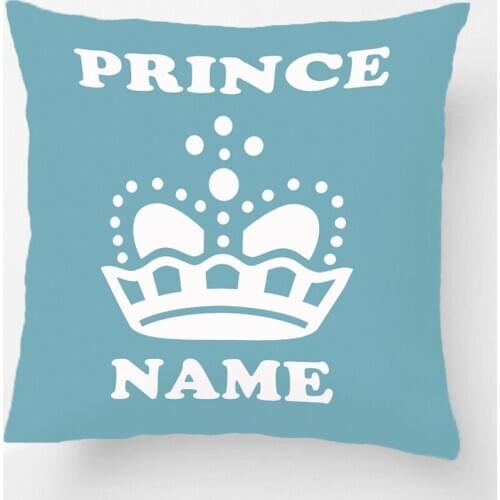 Customized Name Printed Throw Pillowcase Crown Prince Decorative Cushion Cover Gift By Lvsure For Car Sofa Seat