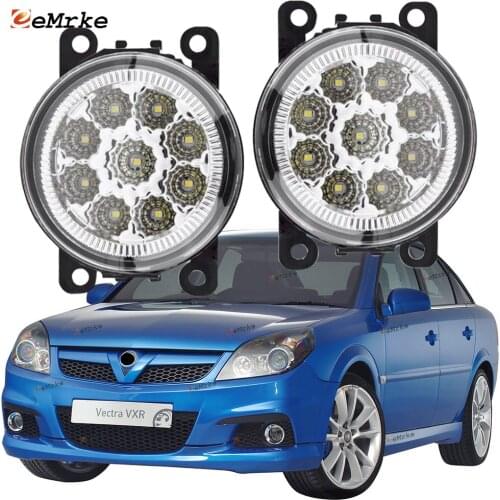 EEMRKE 2x for Opel Vauxhall Vectra C OPC VXR 2006 2007 2008 2009 9-Pieces Led Fog Lights H11 12V Front Bumper Lights Car Styling