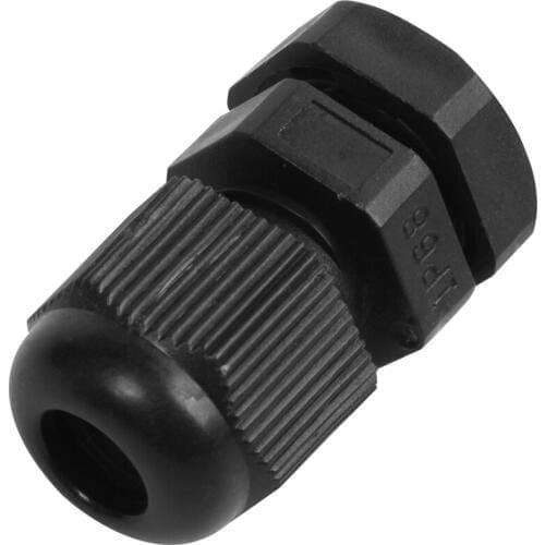 HLZS-PG7 Black Nylon Waterproof Strain Relief,Cord Grip,Cable Gland 3.5-6 mm 50pcs