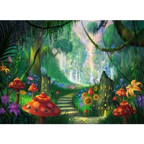 Hobbies and Crafts DIY Diamond Painting Patterns Mushroom Forest Diamond Embroidery Full Square 5D Cross Stitch Mosaic Bead Kit