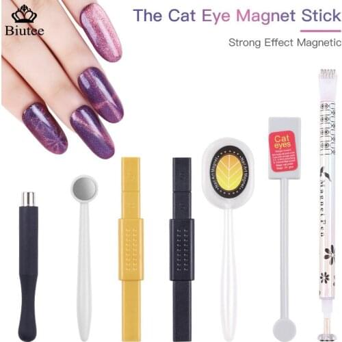 BIUTEE Nail Art Tools Cat Eye Magnetic Stick Strong Effect Magnet Board Painting Gel Strip Effect Multi-function Magnetic Pen