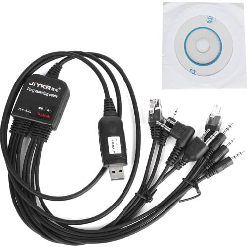 8 in 1 USB Programming Cable for Baofeng UV5R UV82 888S For TYT Kenwood Motorola Yaesu Icom HYT Walkie Talkie Car Radio