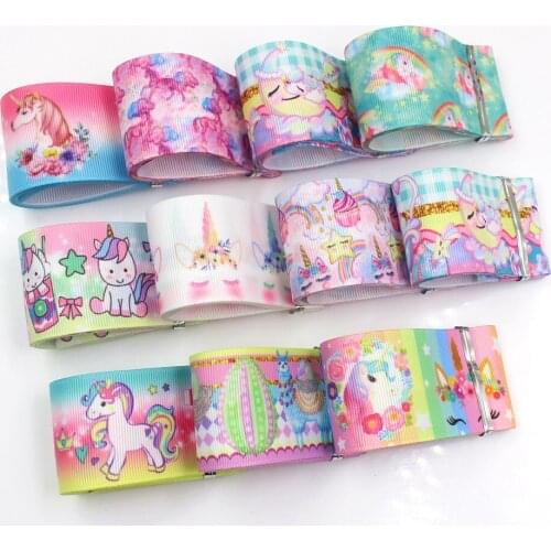 1-1/2‘’ 38mm ,10yards cartoon Beautiful horse Printed grosgrain Ribbons,DIY bow cap accessories and decorations,I-19320-623