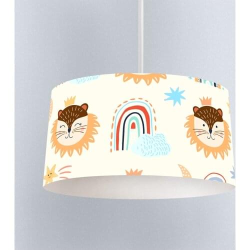 Lamp For Kids Bedrooms Light Chandelier for Living Room Childrens Room Orange Lion King Model 1331