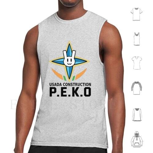 Usada Pekora Robot Pekodam Tank Tops Vest Sleeveless Usada Pekora Peko Construction Usada Pekora Usada Pekodam Peko Dam Peko