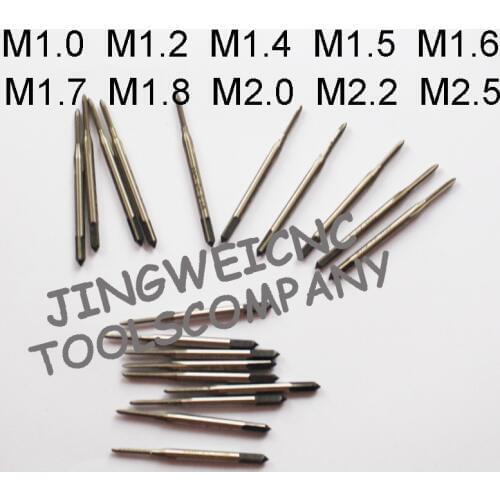 Hss micro machine tap m1 m1.2 m1.4 m1.5 m1.6 m1.8 m2.0 m2.2 m2.4 m2.5 hss screw thread mini machine tap