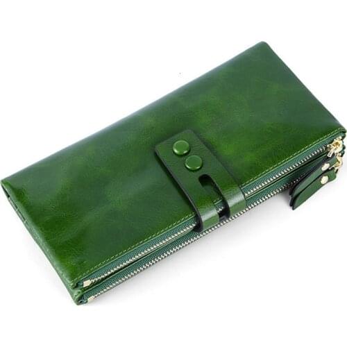 Fashion Wallets Women Genuine Leather Female Wallets With Coin Pocket Ladies Leather Purse Hasp Womens Purses Carteira Feminina