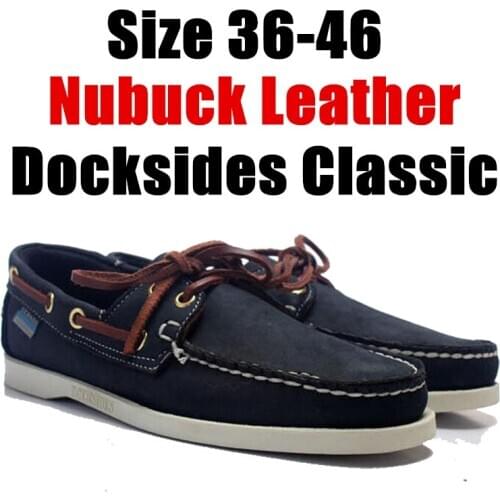 Men Genuine Suede Leather Driving Shoes,Docksides Classic Boat Shoe,Brand Design Flats Loafers For Men Women 2019A018