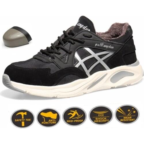 Winter Boots Mens AIR Mesh Breathable Warm Work Shoes Lightweight Comfortable Steel Toe Cap Indestructible Safety Shoes