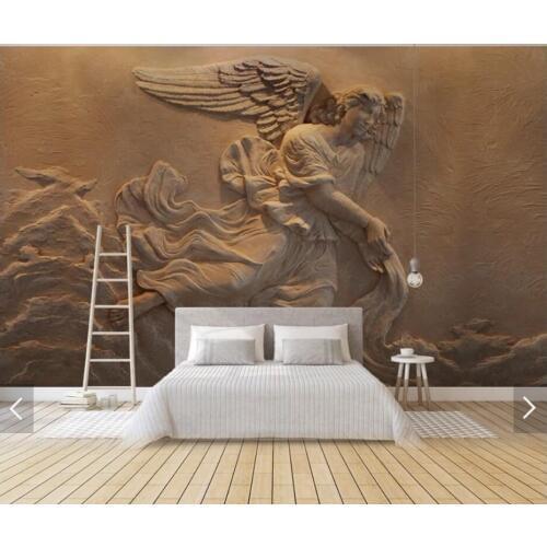 Nordic Embossed Sculpture Angel Murals Photo Wallpaper Wall Mural for Living Room Contact Paper Wall Papers Canvas Figure Mural