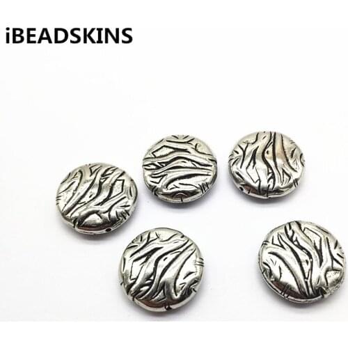 New arrival! 26mm 100pcs CCB Rhodium color Coin shape beads for Earrings parts,hand Made Jewelry Findings Jewelry DIY