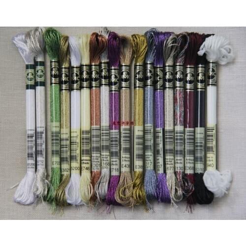 Oneroom 1pcs Precious Metal Effects metallic thread for cross stitch France color DMC france E168 silver embroidery
