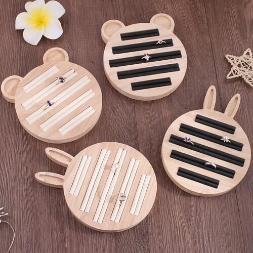 Ring Earrings Display Tray Slot Fashion Jewelry Cufflinks Organizer Holder Case Box Showcase Ring Earring Jewelry Display