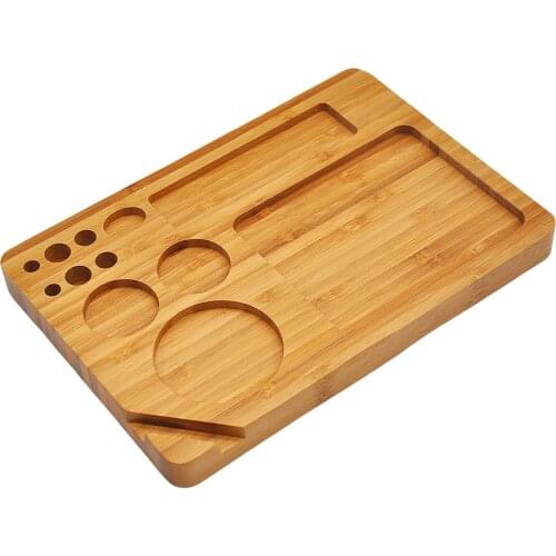 Solid Wood Cigarette Tabacco Rolling Tray Smoking Accessories Natural Material Wooden Weed Tray For Smoke