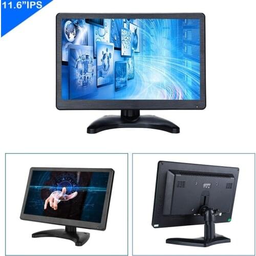 ZHIXIANDA 11.6 Inch IPS 1080P Portable Monitor for Car CCTV DVR Microscope Display BNC HDMI AV VGA USB