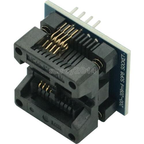 SOIC8 SOP8 to DIP8 Wide-body Seat Wide 200mil Programmer Adapter Socket Blue