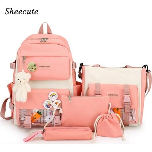 School Bag Female Student Backpacks Lightweight Children Schoolbag Cute Backpack Teenage Girls Bags Large-capacity Kids Bookbag