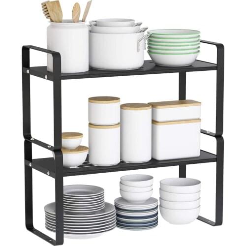 Countertop Organizer Kitchen Shelf Storage Rack Organizer Kitchen Bathroom Multi-function Shelf Carbon Steel