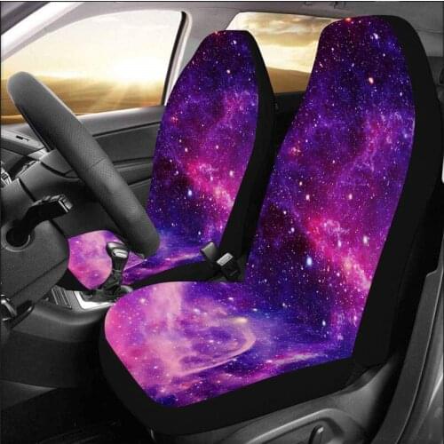 Light Purple Starry Sky Car Seat Covers Protector For Most Cars Front Seat Covers Car Decorate Protect Seats Car Seat Protection