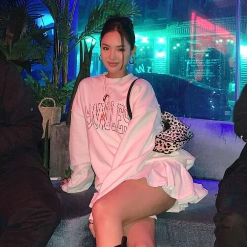 Oversize Pullovers Women Hoodies Plus Size Long Sleeve Sweatshirts Letter Print Tops Casual Fashion Sports Streetwear Autumn