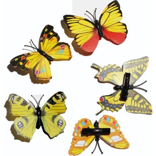 5Pcs/Set Fashion Women Girls Butterfly Hair Clips Wedding Pins Party Bride Hairpins Photography Barrettes Hair Band Accessories