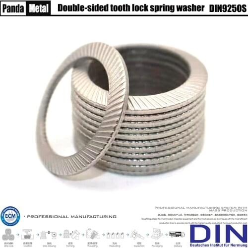 304 stainless steel safety washer DIN9250S double-sided oblique printing locking elastic washer M3M4M5M6M8M10M12M14M16M20