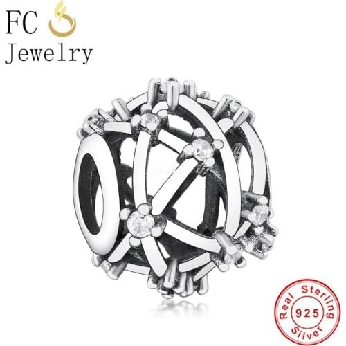 FC Jewelry Fit Original Brand Charm Bracelet 925 Sterling Silver Openwork Constellation Sky Bead For Women Christmas Berloque