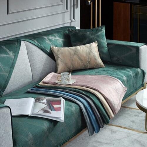 Winter Plush Sofa Cushion European-style Light Luxury Non-slip Cushion Cushion Thick Cloth General Four Seasons Sofa Cover