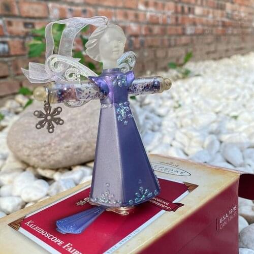 1PCS 9cm HMK exquisite Christmas Tree Pendant Purple spirit scene ornament handicraft decoration souvenir collection