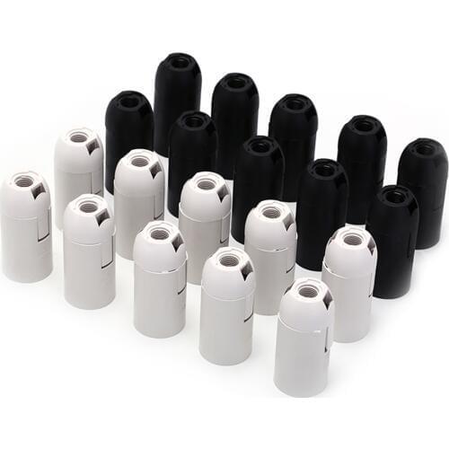 10pcs Practical E14 Light Bulb Lamp Holder Pendant Socket Lampshade Ring 2A 250V 2 Color Small Edisons Screw SES