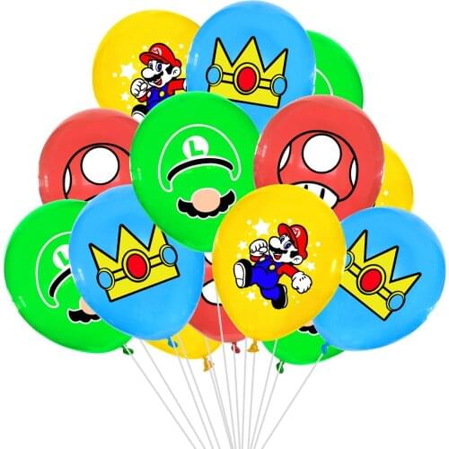 12pcs/bag Super Mario Balloon Latex mario Theme Party Decoration Supplies Children 's Birthday Party Decorations Balloon Kid Toy