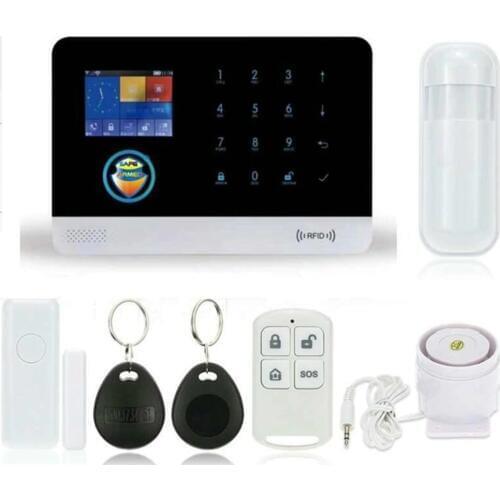 2.4inch TFT display screen Wifi +GSM+ GPRS Burglar alarm system