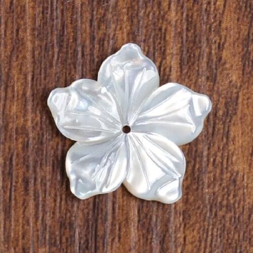 20pcs New Natural White Butterfly Bhell 15-20mm Five-petal Shell Flower DIY Handmade Jewelry Brooch Hairpin Accessories