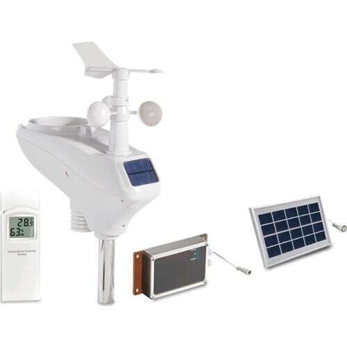 WCDMA Weather Instrument Wireless Temperature, Humidity, Rainfall, Wind Speed, Illumination, UV Pressure