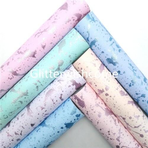 Glitterwishcome Pastel Colors Metallic Synthetic Leather Faux Fabric Sheets for Accessories Bows DIY 21X29CM GM2006A