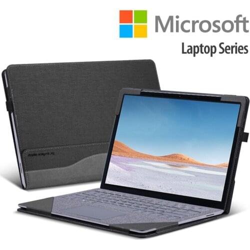 Flip Cover Sleeve Case PU Leather Folio Protective For Microsoft Surface Laptop 1/2 3 Auto Sleep/Wake up with pen holder 13.5 15