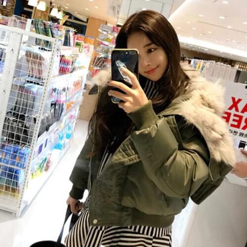 Cuwhf Women's Down Jackets With Fur