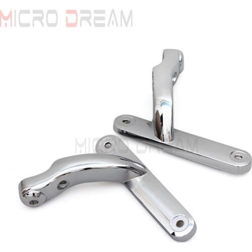 2x Motorcycle Auxiliary Spotlight Foglight Brackets Turn Signal Light Relocation Holder Kit For Harley Touring FLHX FLHXS 94-17